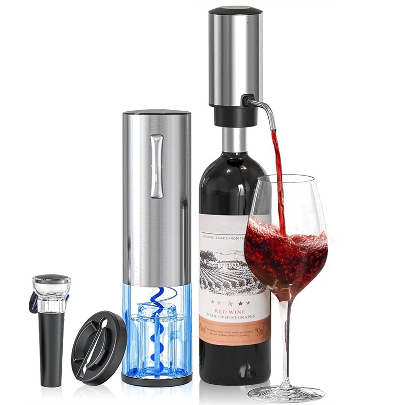 Decanter Aerator Set - A84G-Elektrische wijnopener 4-in-1 oplaadbare wijnbeluchter cadeauset