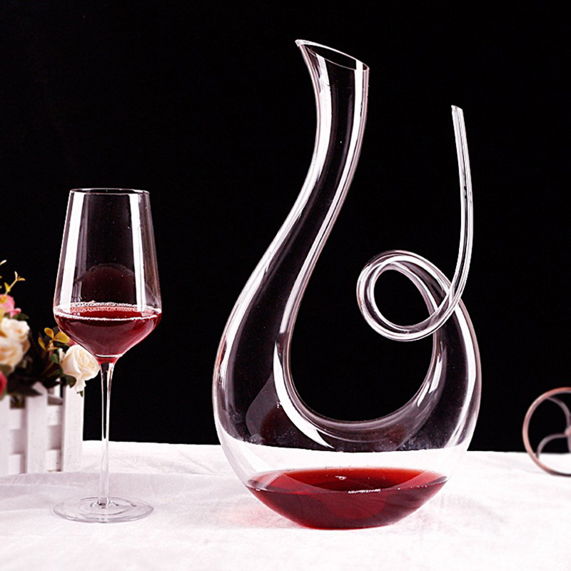 Decanter Aerator Set - Zwaan Rode Wijnkaraffen Wijnkaraf Handgeblazen Bar