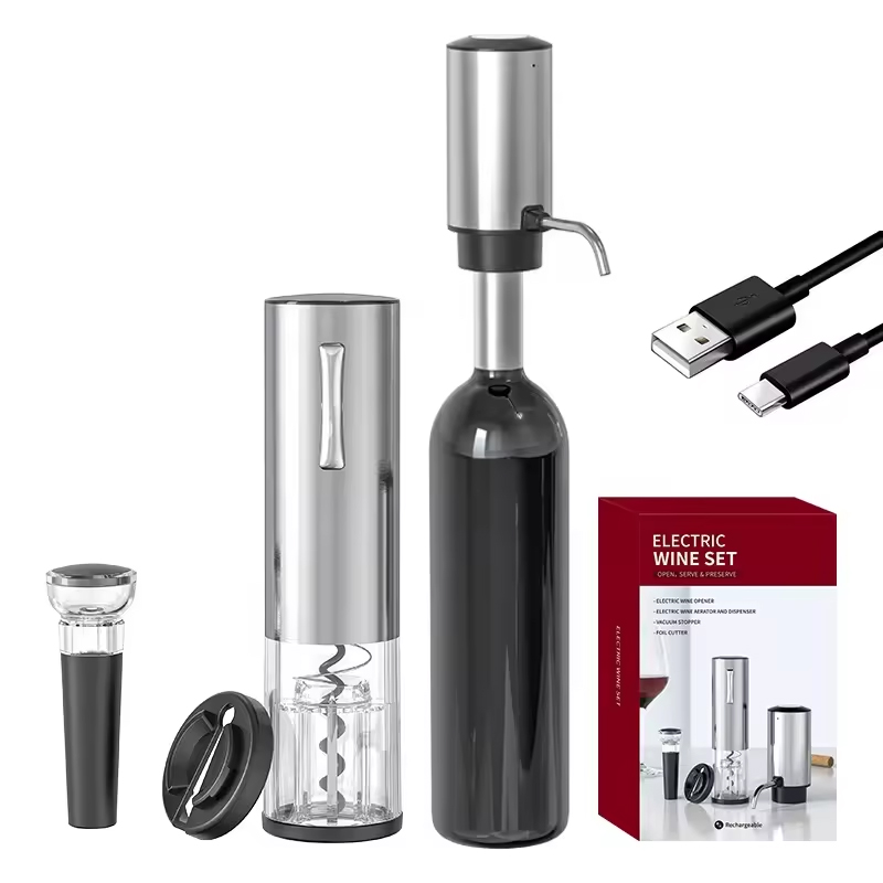 Wine Beer Opener - 2024 Nieuw ontwerp 4-in-1 lithium oplaadbare
