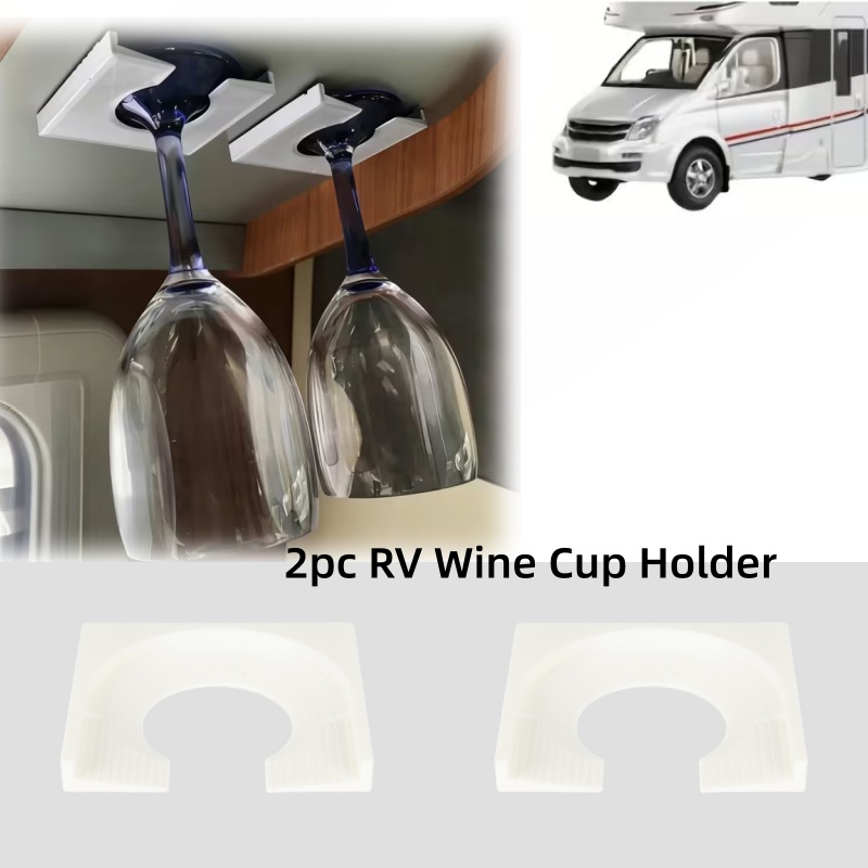 Wine & Beer Tours Of Nova Scotia - 2-delige RV Campervan Wijnbekerhouder Met Zelfklevende