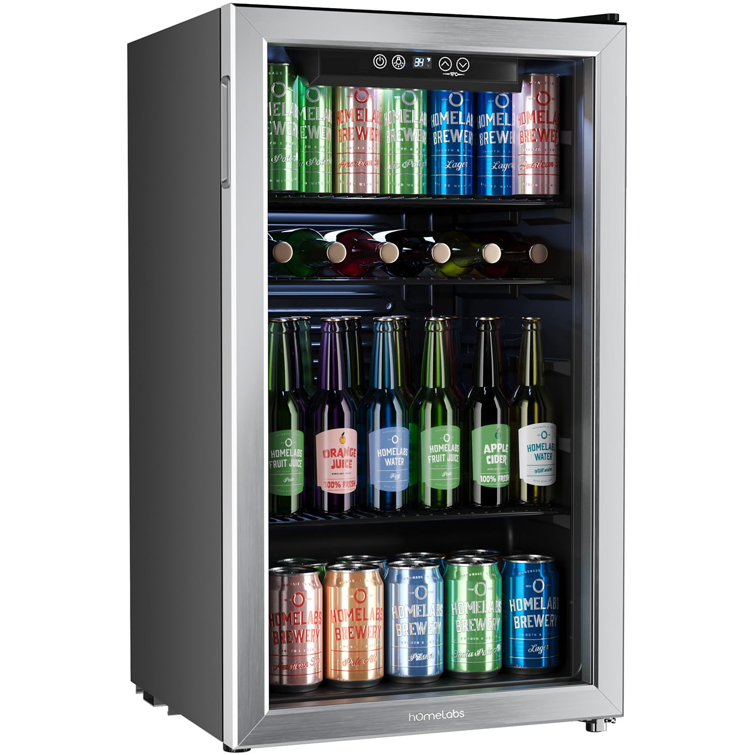 Wine Beer Mini Fridge - Drankenkoelkast & -koeler voor 120 blikjes,