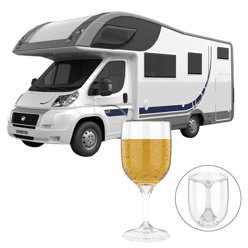 Wine & Beer Tours Of Nova Scotia - Opvouwbaar wijnglas Transparant food grade plastic