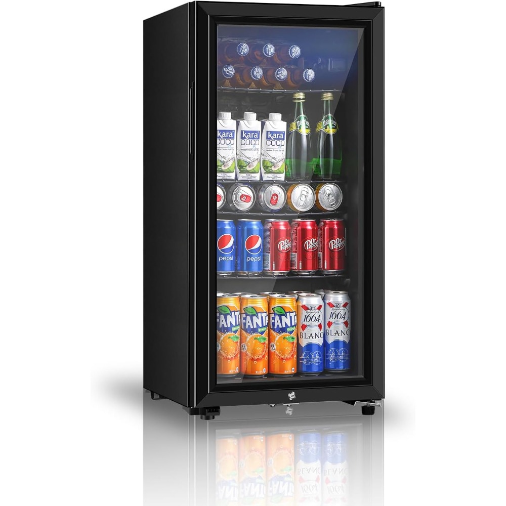Wine Beer Mini Fridge - Drankkoelkast, driepunts minikoelkast met twee kubieke
