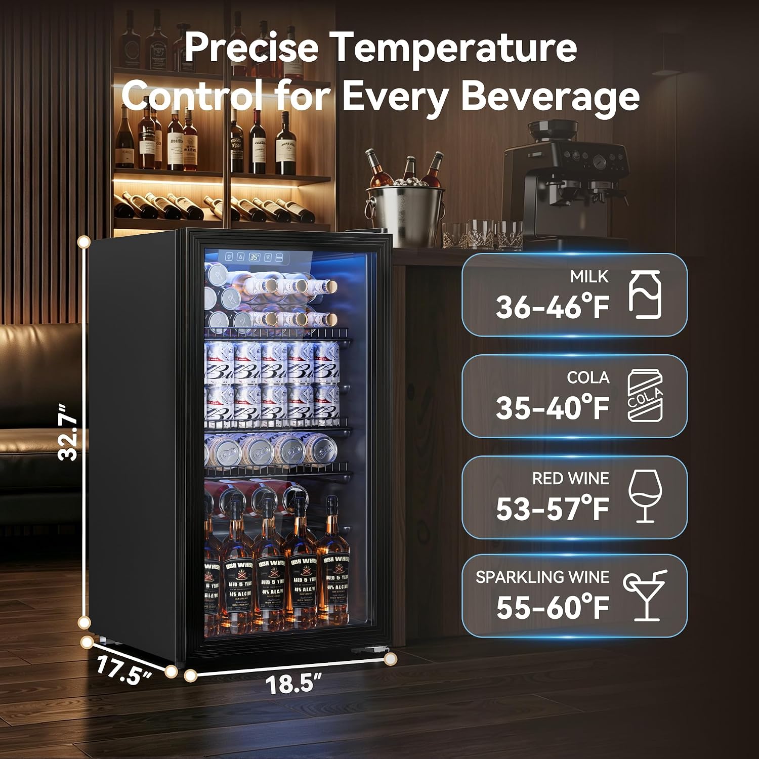 130 blikjes mini-koelkast met  - Wine Beer Mini Fridge recensie en prijs